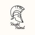 Knight medieval helmet out line for logo Royalty Free Stock Photo