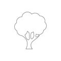 Tree vector png isolated on white background Royalty Free Stock Photo