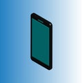 Isometric Modern Smart Phone Mock up Vector. Isometric Modern Mobile Phone