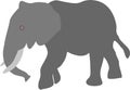 Artistic Flat Elephant Vector Illustration Royalty Free Stock Photo