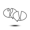 Question and answer marks with speech bubbles Royalty Free Stock Photo