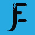 Monogram logo design, electric monogram logo, f and e monogram logo design Royalty Free Stock Photo