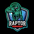 Raptor mascot. esport logo design Royalty Free Stock Photo