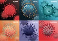 Corona Virus Variants Royalty Free Stock Photo