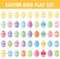 Easter Eggs or Monster Eggs Flat Design Set - Vector