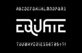 Equate alphabet font. Simple letters and numbers for your logo or emblem.