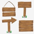 Set Of Wood Sign Vector collections Royalty Free Stock Photo