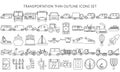 Simple Set of Public Transport Related Vector Line Icon Royalty Free Stock Photo