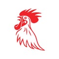 Rooster Line Logo Sports Premium Design Vector Illustration