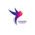 Twin bird logo