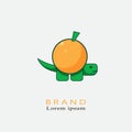 The turtle logo carries a citrus fruit on it, in lieu of a shell. Cute and cool logos