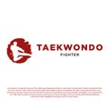 Korean Traditional Martial Arts Taekwondo. Cool Logo