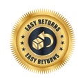 Easy Returns vector logo. trust badges. easy returns icons