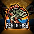 Perch fish esport mascot logo design Royalty Free Stock Photo