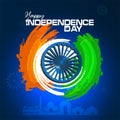 Independence Day of India tricolour on dark Background