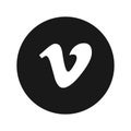 Round edges vimeo logo icon