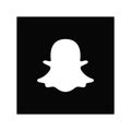 Squared black and white snapchat icon