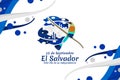 Translation: September 15, El Salvador, Happy Independence day.