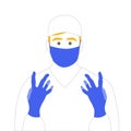 Illustration doctor, doctor, surgeon. A vector image.