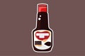 Botol plastik kecap manis klasik Translate: Classic sweet soy sauce plastic bottle Royalty Free Stock Photo