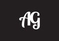 This is a creative latter AG logo design