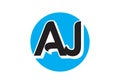 This is a creative latter AJ logo design