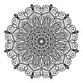 Sweet mandala with floral pattern