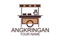 Vector Illustration for Angkringan food stall logo. Royalty Free Stock Photo