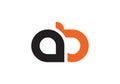 AB creative latter logo design Royalty Free Stock Photo