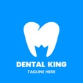 Dental logo design template. Abstract tooth and crown.