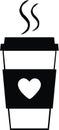 Coffee Cup - jpege with, svg, files included! Coffee To Go, Latte, Take Away Cup, Heart svg vector cutfile for cricu