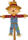 Cartoon Scarecrow isolated on white background