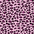Hot Pink leopard skin seamless pattern on light background with dots. surface pattern design Royalty Free Stock Photo