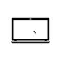 Laptop computer or notebook computer flat icon Royalty Free Stock Photo