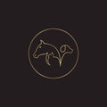 Animal care logo design template Royalty Free Stock Photo