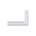 Engineer corner ruler icon. Measure work tool. Vector isolated