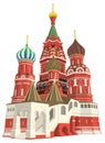 basils cathedral moscow travel vector illustration transparent background