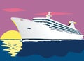 cruise sea ship travel vector illustration transparent background