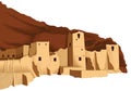 mesa verde national park colorado america travel vector illustration transparent background