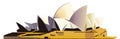 sydney opera house australia travel vector illustration transparent background