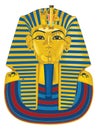 tutankhamun great golden death mask egypt travel vector illustration transparent background Royalty Free Stock Photo