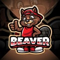 Beaver esport mascot logo design Royalty Free Stock Photo