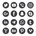 Social media flat icons. twitter YouTube Viber Instagram google plus Facebook snapchat skype LinkedIn telegram WhatsApp tumblr etc