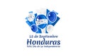 Translation: September 15, Honduras, Happy Independence day.