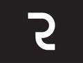 Letter R logo design template modern, professional, simple, clean and professional look on black background eps 10 isolated