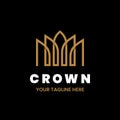 Crown logo design template. Royalty Free Stock Photo