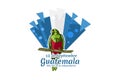 Translation: September 15, Guatemala, Happy Independence day. Royalty Free Stock Photo