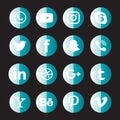 Facebook Instagram twitter LinkedIn and other social media icons vectpr