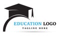 Education school collage graduate hat logo icon