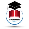 Higher education logo stock vector image.